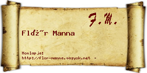 Flór Manna névjegykártya